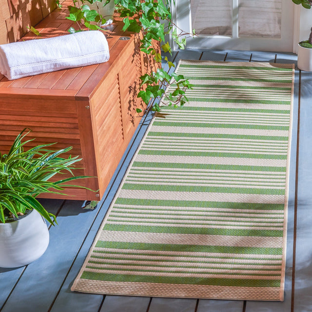 Safavieh Courtyard Cy6062 Green/Beige Rug - Safavieh - cy6062 - 244 - 4r