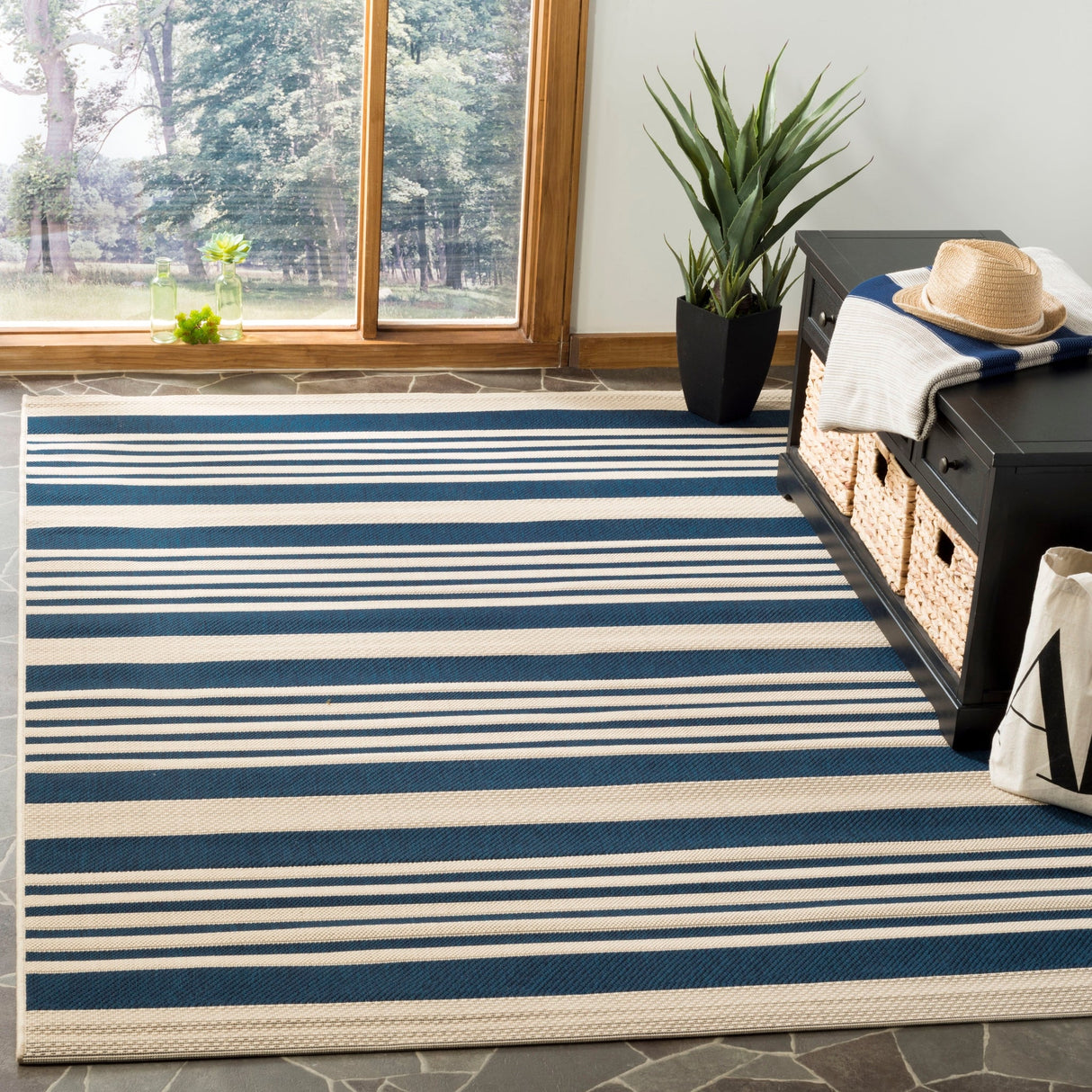 Safavieh Courtyard Cy6062 Navy/Beige Rug - Safavieh - cy6062 - 268 - 810