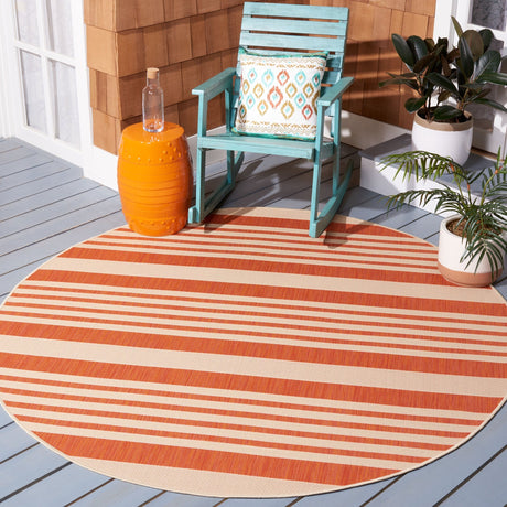 Safavieh Courtyard Cy6062 Terracotta/Beige Rug - Safavieh - cy6062 - 241 - 4r