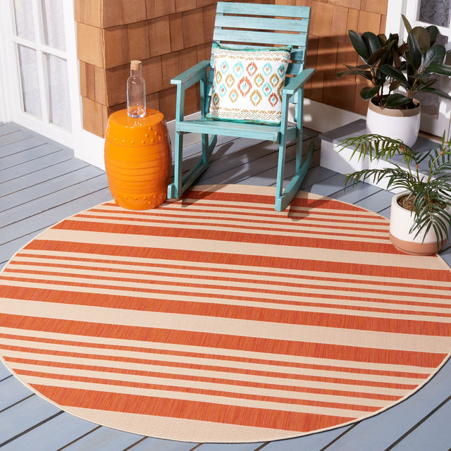 Safavieh Courtyard Cy6062 Terracotta/Beige Rug - Safavieh - cy6062 - 241 - 4r