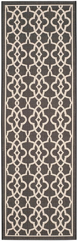 Safavieh Courtyard Cy6071 - 266 Black / Beige Rugs - Safavieh - cy6071 - 266 - 38