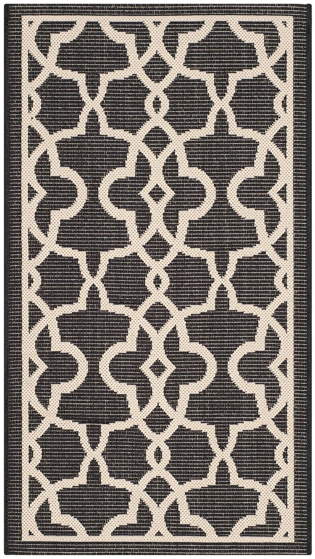 Safavieh Courtyard Cy6071 - 266 Black / Beige Rugs - Safavieh - cy6071 - 266 - 38