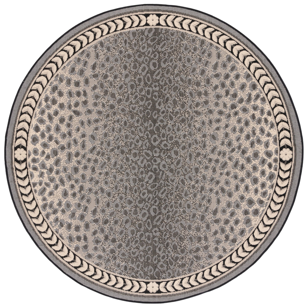 Safavieh Courtyard Cy6100 Grey/Black Rug - Safavieh - cy6100 - 25612 - 7r