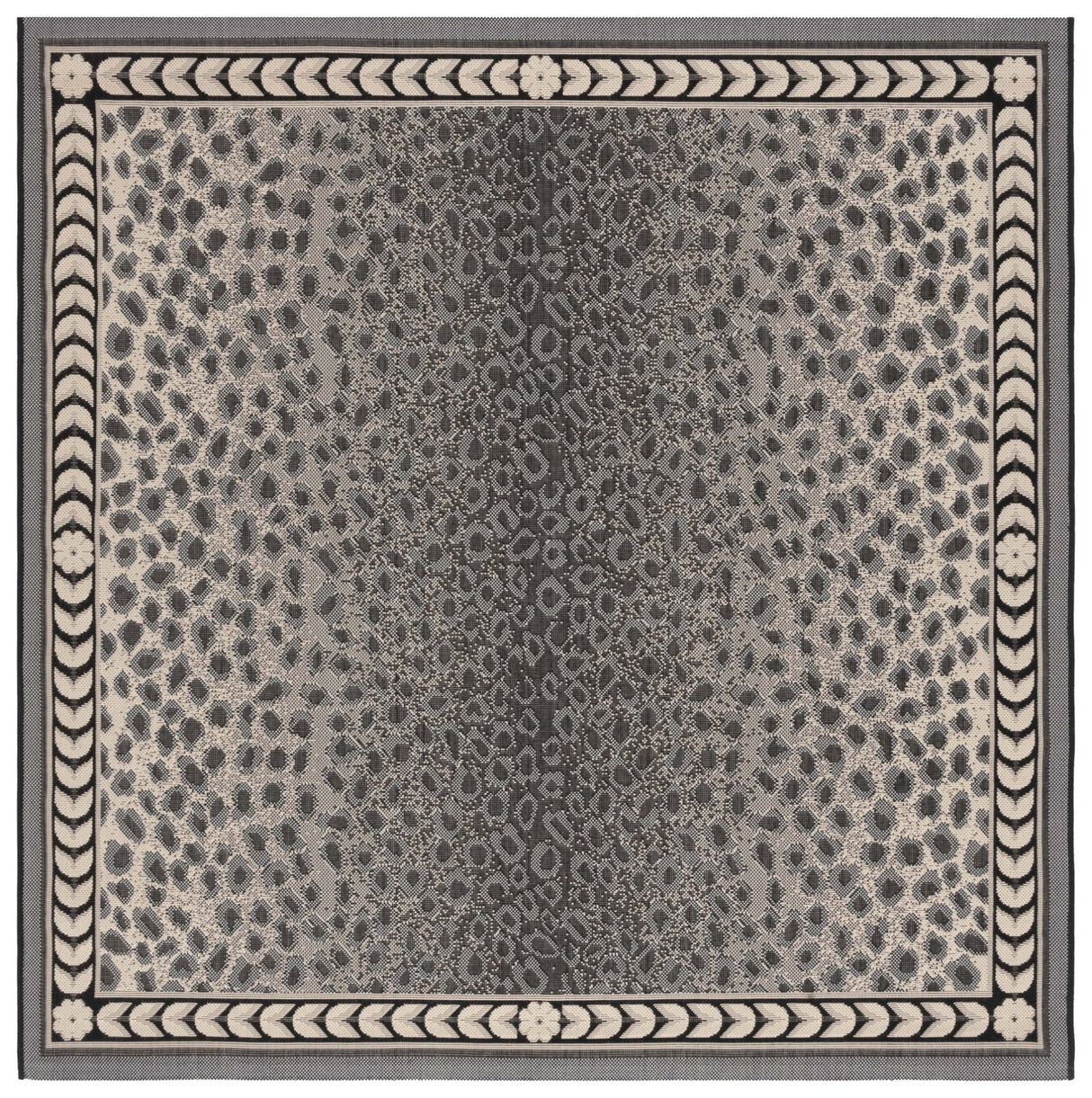Safavieh Courtyard Cy6100 Grey/Black Rug - Safavieh - cy6100 - 25612 - 7sq