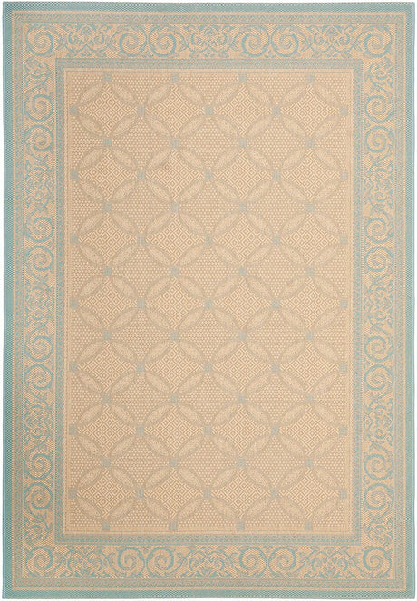 Safavieh Courtyard Cy6107 - 15 Cream / Aqua Rugs - Safavieh - cy6107 - 15 - 4