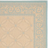Safavieh Courtyard Cy6107 - 15 Cream / Aqua Rugs - Safavieh - cy6107 - 15 - 4