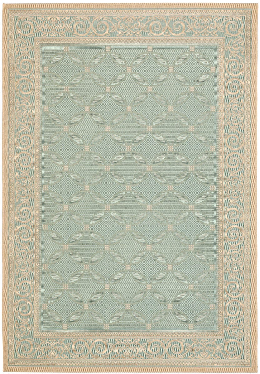 Safavieh Courtyard Cy6107 - 25 Aqua / Cream Rugs - Safavieh - cy6107 - 25 - 4