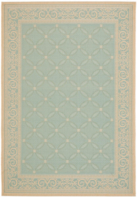 Safavieh Courtyard Cy6107 - 25 Aqua / Cream Rugs - Safavieh - cy6107 - 25 - 4