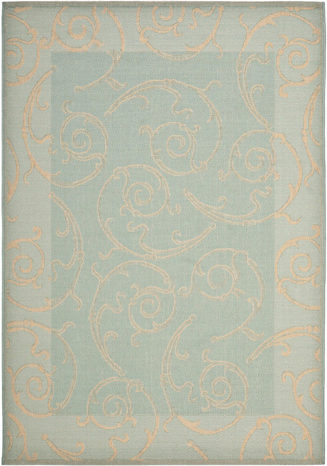 Safavieh Courtyard Cy6108 - 25 Aqua / Cream Rugs - Safavieh - cy6108 - 25 - 2