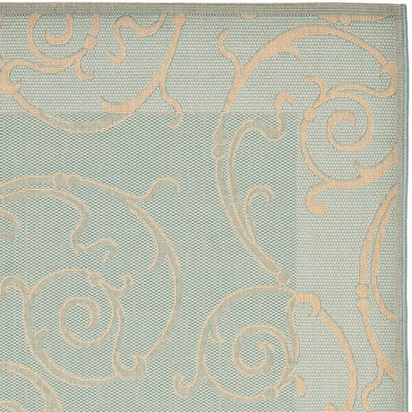 Safavieh Courtyard Cy6108 - 25 Aqua / Cream Rugs - Safavieh - cy6108 - 25 - 2