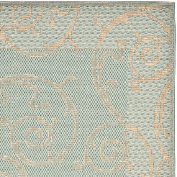 Safavieh Courtyard Cy6108 - 25 Aqua / Cream Rugs - Safavieh - cy6108 - 25 - 2