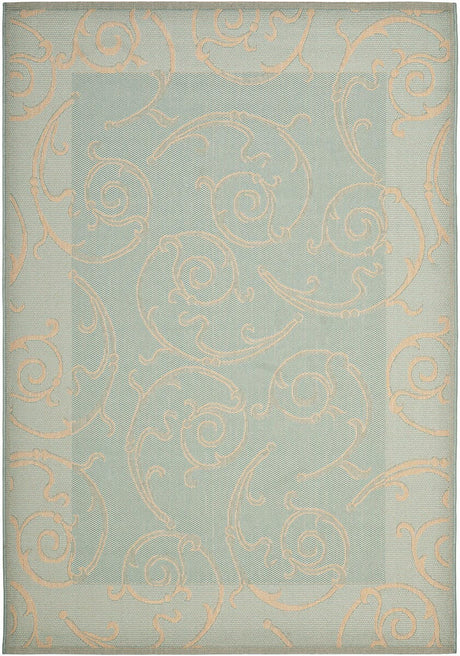 Safavieh Courtyard Cy6108 - 25 Aqua / Cream Rugs - Safavieh - cy6108 - 25 - 2