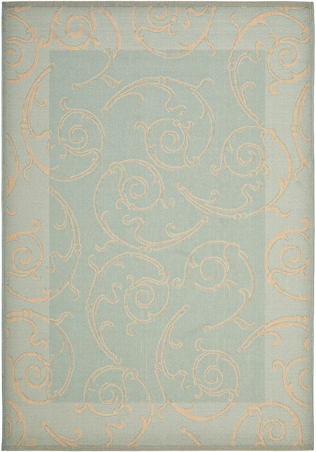 Safavieh Courtyard Cy6108 - 25 Aqua / Cream Rugs - Safavieh - cy6108 - 25 - 2