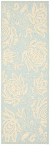 Safavieh Courtyard Cy6109 - 25 Aqua / Cream Rugs - Safavieh - cy6109 - 25 - 27