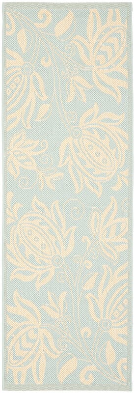 Safavieh Courtyard Cy6109 - 25 Aqua / Cream Rugs - Safavieh - cy6109 - 25 - 27