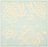 Safavieh Courtyard Cy6109 - 25 Aqua / Cream Rugs - Safavieh - cy6109 - 25 - 7sq