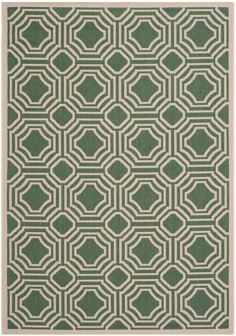 Safavieh Courtyard Cy6112 - 332 Dark Green / Beige Rugs - Safavieh - cy6112 - 332 - 2