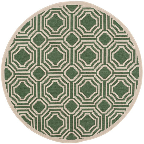 Safavieh Courtyard Cy6112 - 332 Dark Green / Beige Rugs - Safavieh - cy6112 - 332 - 5r