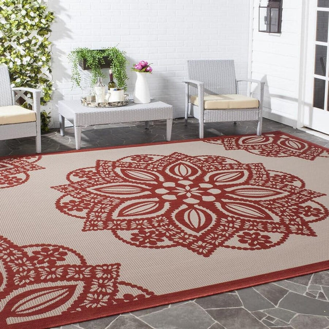 Safavieh Courtyard Cy6139 - 238 Beige / Red Rugs - Safavieh - cy6139 - 238 - 2