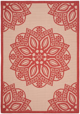 Safavieh Courtyard Cy6139 - 238 Beige / Red Rugs - Safavieh - cy6139 - 238 - 7sq