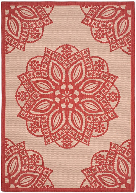 Safavieh Courtyard Cy6139 - 238 Beige / Red Rugs - Safavieh - cy6139 - 238 - 7sq