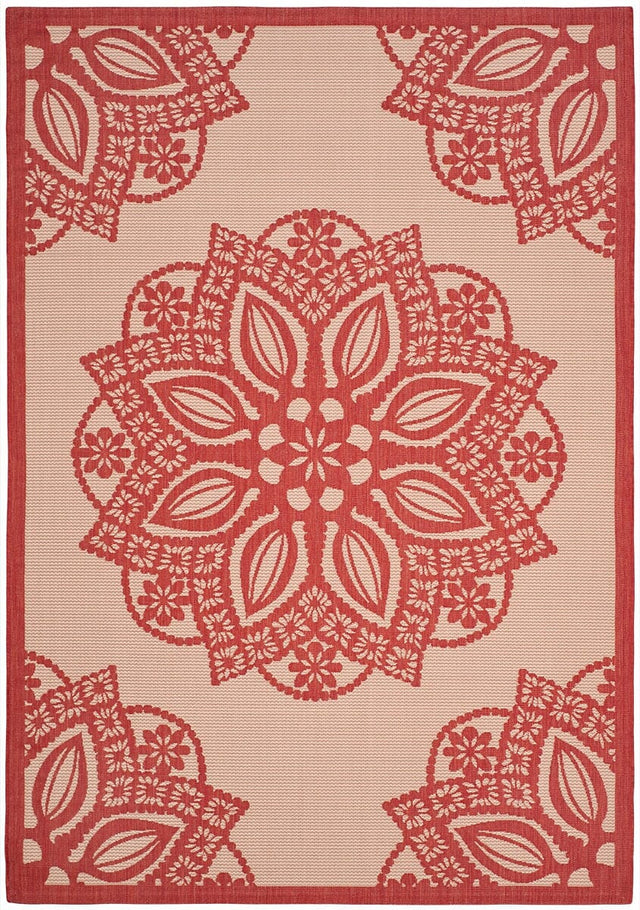 Safavieh Courtyard Cy6139 - 238 Beige / Red Rugs - Safavieh - cy6139 - 238 - 7sq