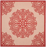 Safavieh Courtyard Cy6139 - 238 Beige / Red Rugs - Safavieh - cy6139 - 238 - 7sq