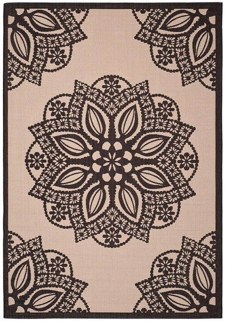 Safavieh Courtyard Cy6139 - 256 Beige / Black Rugs - Safavieh - cy6139 - 256 - 2