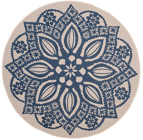 Safavieh Courtyard Cy6139 - 258 Beige / Navy Rugs - Safavieh - cy6139 - 258 - 7r