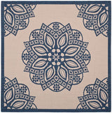 Safavieh Courtyard Cy6139 - 258 Beige / Navy Rugs - Safavieh - cy6139 - 258 - 7sq