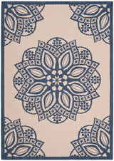 Safavieh Courtyard Cy6139 - 258 Beige / Navy Rugs - Safavieh - cy6139 - 258 - 7sq