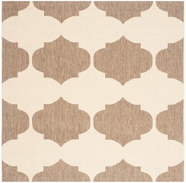 Safavieh Courtyard Cy6162 - 232 Beige / Brown Rugs - Safavieh - cy6162 - 232 - 5sq