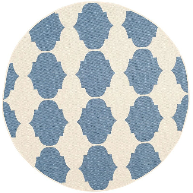 Safavieh Courtyard Cy6162 - 233 Beige / Blue Rugs - Safavieh - cy6162 - 233 - 5r