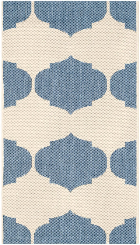 Safavieh Courtyard Cy6162 - 233 Beige / Blue Rugs - Safavieh - cy6162 - 233 - 5r