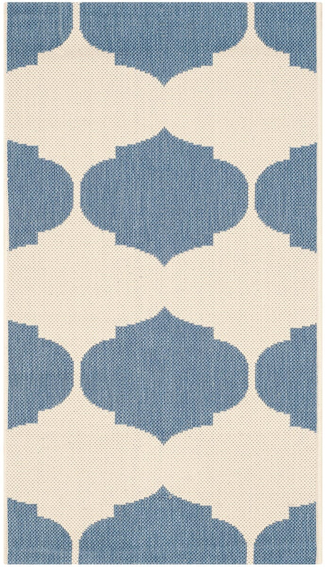 Safavieh Courtyard Cy6162 - 233 Beige / Blue Rugs - Safavieh - cy6162 - 233 - 5r