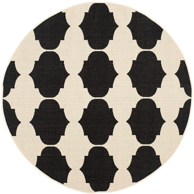 Safavieh Courtyard Cy6162 - 256 Beige / Black Rugs - Safavieh - cy6162 - 256 - 5r