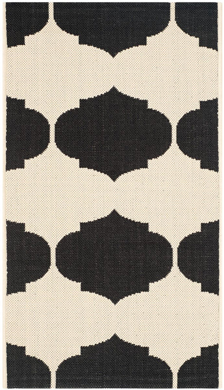 Safavieh Courtyard Cy6162 - 256 Beige / Black Rugs - Safavieh - cy6162 - 256 - 5r