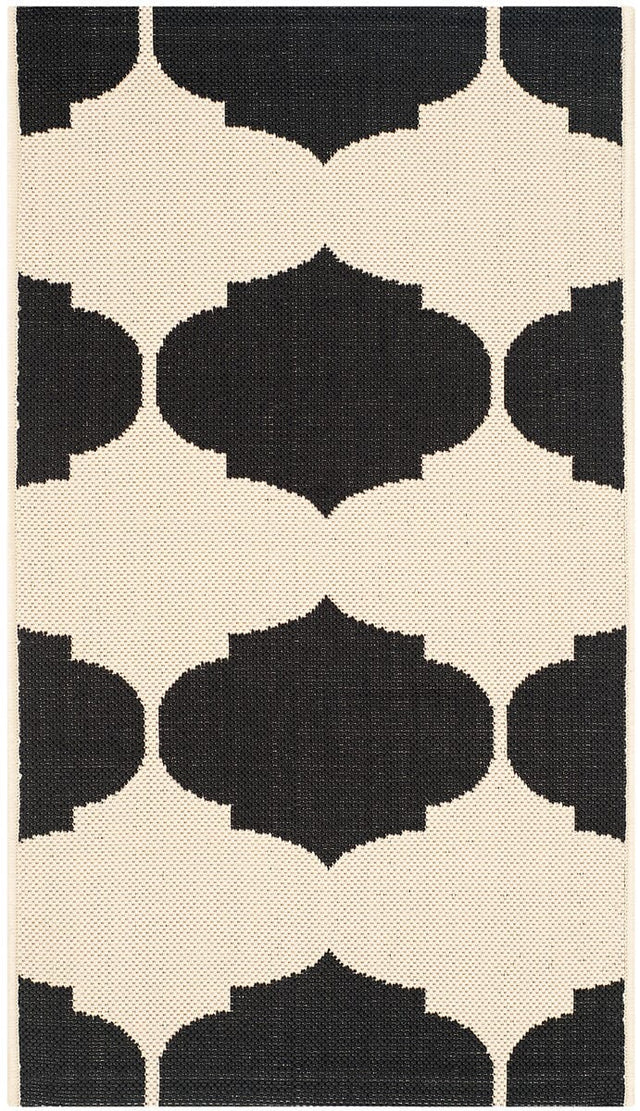 Safavieh Courtyard Cy6162 - 256 Beige / Black Rugs - Safavieh - cy6162 - 256 - 5r