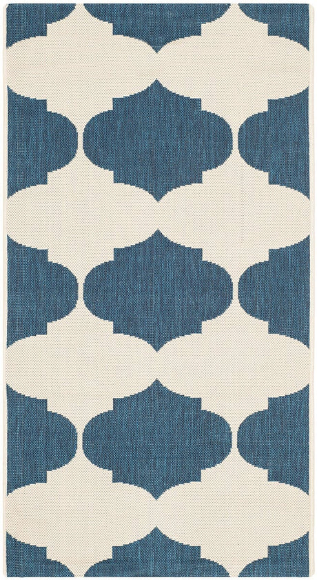 Safavieh Courtyard Cy6162 - 258 Beige / Navy Rugs - Safavieh - cy6162 - 258 - 5r