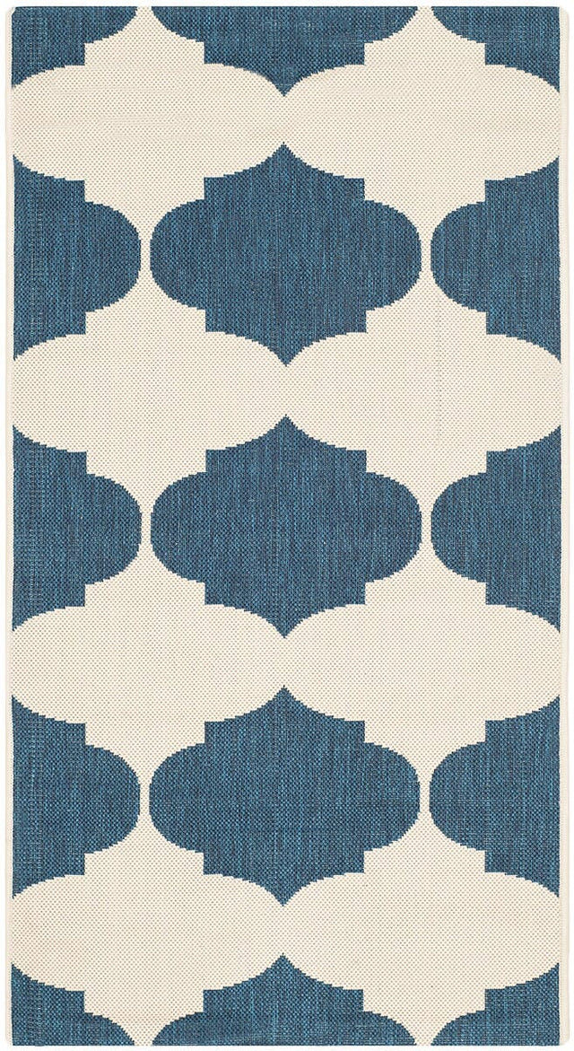 Safavieh Courtyard Cy6162 - 258 Beige / Navy Rugs - Safavieh - cy6162 - 258 - 5r