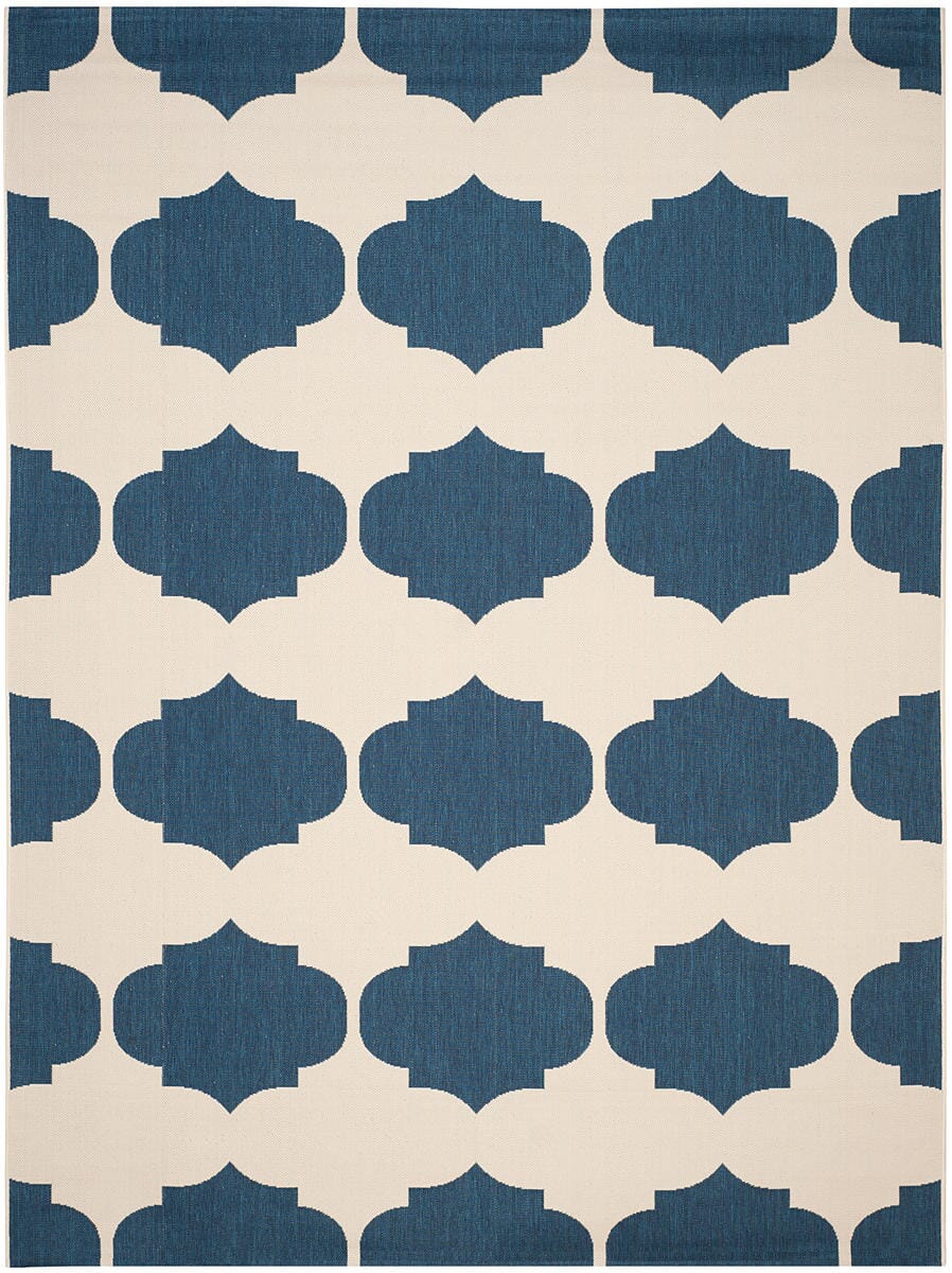 Safavieh Courtyard Cy6162 - 258 Beige / Navy Rugs - Safavieh - cy6162 - 258 - 5r