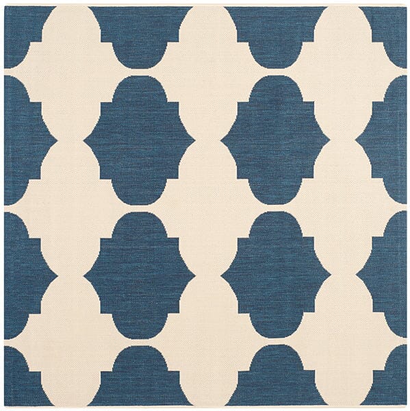 Safavieh Courtyard Cy6162 - 258 Beige / Navy Rugs - Safavieh - cy6162 - 258 - 5sq