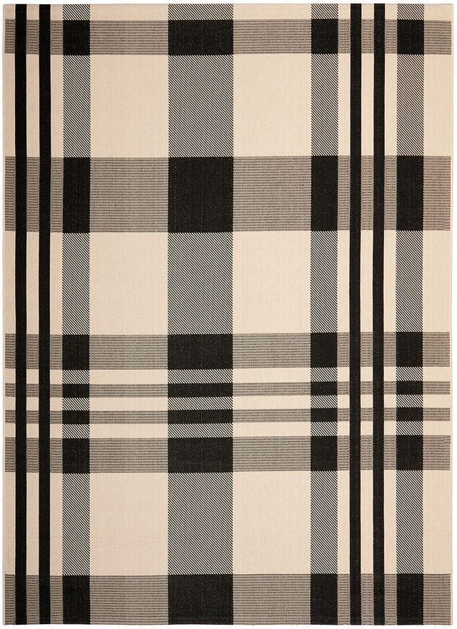 Safavieh Courtyard Cy6201 - 216 Black / Bone Rugs - Safavieh - cy6201 - 216 - 5r