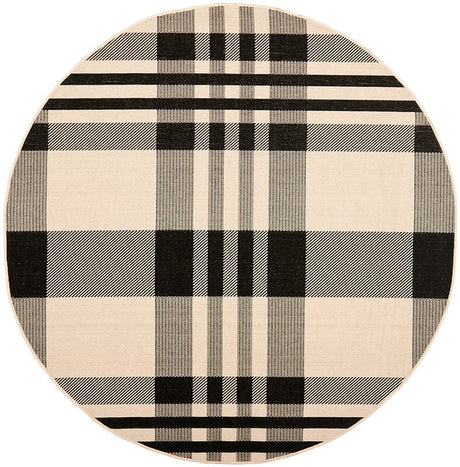 Safavieh Courtyard Cy6201 - 216 Black / Bone Rugs - Safavieh - cy6201 - 216 - 5r
