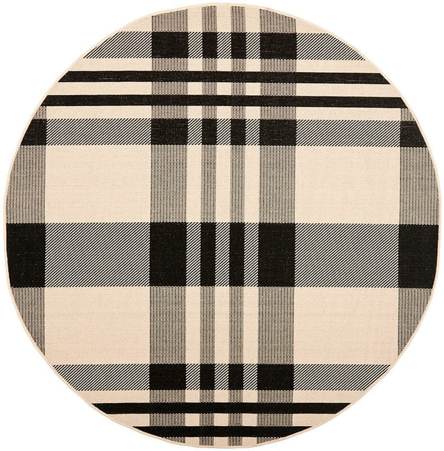 Safavieh Courtyard Cy6201 - 216 Black / Bone Rugs - Safavieh - cy6201 - 216 - 5r