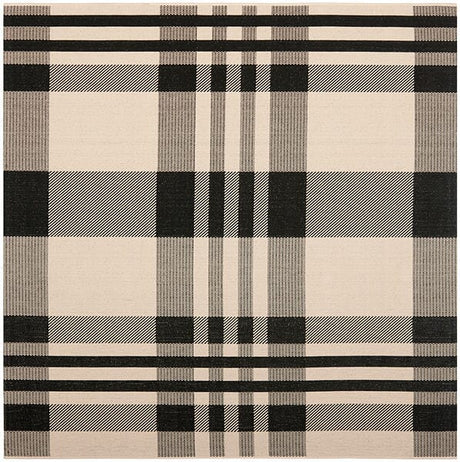 Safavieh Courtyard Cy6201 - 216 Black / Bone Rugs - Safavieh - cy6201 - 216 - 7sq