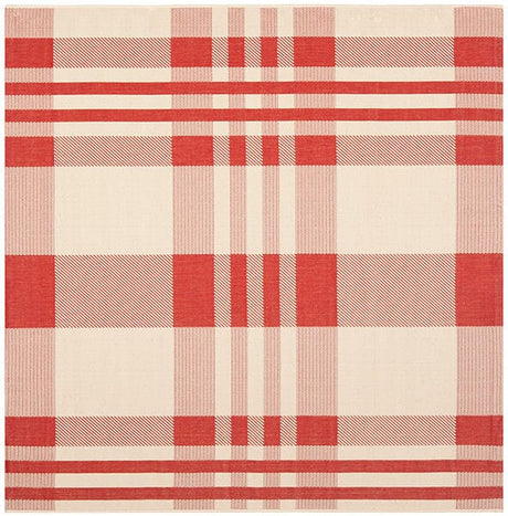 Safavieh Courtyard Cy6201 - 238 Red / Bone Rugs - Safavieh - cy6201 - 238 - 7sq