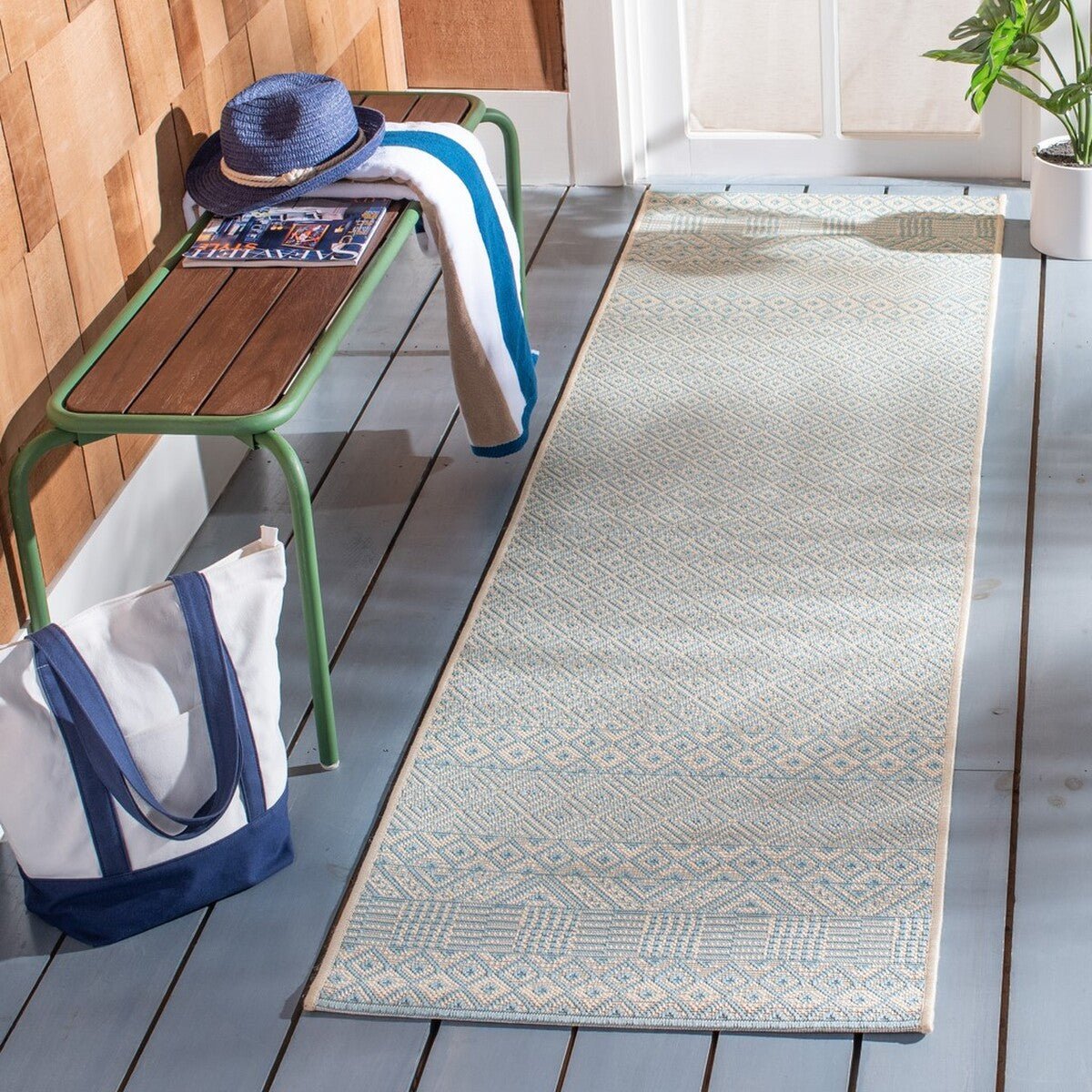 Safavieh Courtyard Cy6235 - 21312 Beige/Aqua Rugs - Safavieh - cy6235 - 21312 - 28
