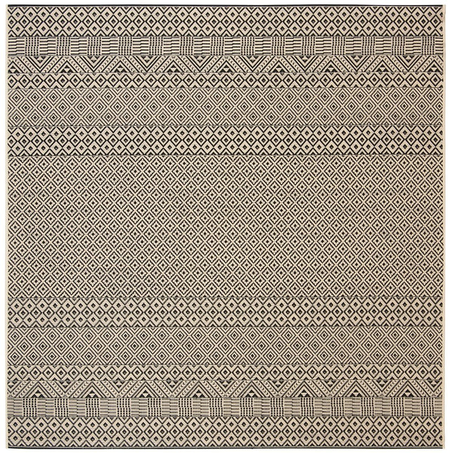 Safavieh Courtyard Cy6235 - 25612 Beige / Black Rugs - Safavieh - cy6235 - 25612 - 7sq