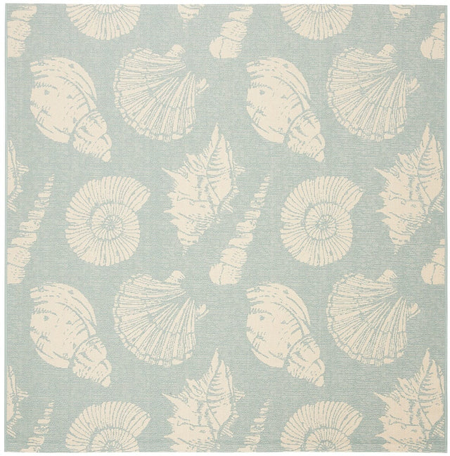 Safavieh Courtyard Cy6239 - 21321 Aqua / Beige Rugs - Safavieh - cy6239 - 21321 - 7sq